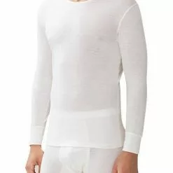 Zimmerli Wool & Silk 710 Shirt LS 710/1451/02 Longsleeve, Wolle-Seide, Ecru