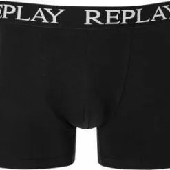 Replay Cotton Stretch Trunk 2er Pack I101005/N090 Trunks, Baumwoll-Stretch, Blau-schwarz, Türkis-schwarz -Wäsche Verkaufsshop 319807 norm2