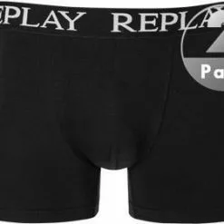 Replay Cotton Stretch Trunk 2er Pack I101005/N011 Trunks, Baumwoll-Stretch, Schwarz