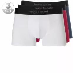 bruno banani Shorts 3erPack Energy 2201-2083/2754 Trunks, Baumwoll-Stretch, Navy-rot-weiß, Schwarz-navy-grau