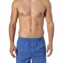 Schiesser Boxershorts 2er Pack 168445/819 Baumwolle, Blau kariert, Royal -Wäsche Verkaufsshop 325563 norm2