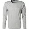 Gant Longsleeve 234502/94 Regular Fit, Baumwolle, Steingrau meliert, Hellgrau