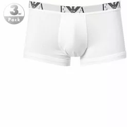 EMPORIO ARMANI Trunk 3-Pack 111357/CC715/16510 Trunks, Baumwoll-Stretch, Weiß