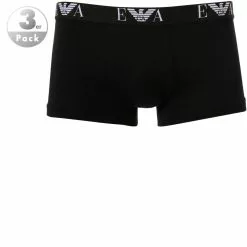 EMPORIO ARMANI Trunk 3-Pack 111357/CC715/21320 Trunks, Baumwoll-Stretch, Schwarz