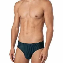 bruno banani Sportslip Duality 2203-2072/0444 Mikrofaser, Schwarz-türkis gestreift, Schwarz-türkies