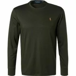 Polo Ralph Lauren Longsleeve 710760/005 Custom Slim Fit, Baumwolle, Olivgrün, Olive