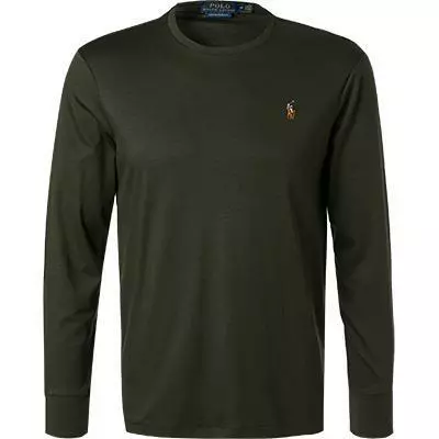 Polo Ralph Lauren Longsleeve 710760/005 Custom Slim Fit, Baumwolle, Olivgrün, Olive 1 Polo Ralph Lauren Longsleeve 710760/005 Custom Slim Fit, Baumwolle, Olivgrün, Olive
