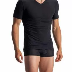 Olaf Benz RED1950 V-Shirt 108404/8000 T-Shirt, Mikrofaser, Schwarz