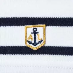 Armor lux T-Shirt 02297/400 Longsleeve, Regular Fit, Baumwolle, Weiß-marine gestreift, Weiß-marine -Wäsche Verkaufsshop 330385 norm3