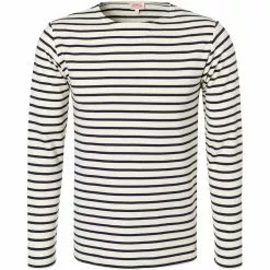 Armor lux T-Shirt 02297/395 Longsleeve, Regular Fit, Baumwolle, Natur-dunkelblau gestreift, Natur-dunkelblau