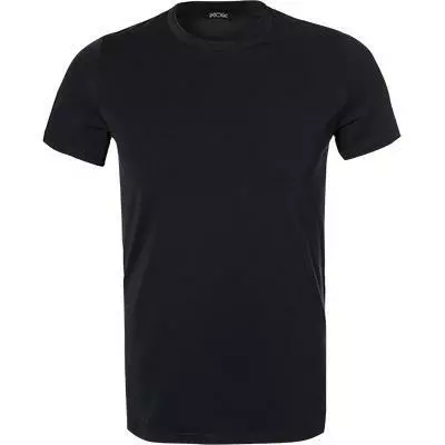 HOM Supreme Cotton T-Shirt Crew- Neck 401330/004 Baumwoll-Stretch, Schwarz 1 HOM Supreme Cotton T-Shirt Crew- Neck 401330/004 Baumwoll-Stretch, Schwarz