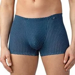Mey CLUB POINT Shorty 33521/668 Trunk, Baumwoll-Stretch, Navy-weiß gepunktet, Yacht blau