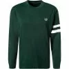 Fred Perry T-Shirt M7522/F40 Longsleeve, Baumwolle, Dunkelgrün, Tannengrün