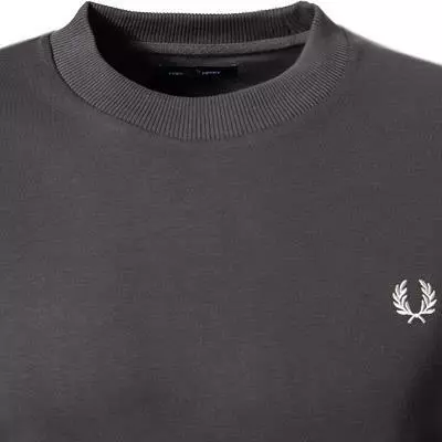 Fred Perry T-Shirt M7522/G85 Longsleeve, Baumwolle, Steingrau, Metalgrau 2 Fred Perry T-Shirt M7522/G85 Longsleeve, Baumwolle, Steingrau, Metalgrau – Bild 2