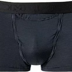 HOM HO1 Simon Boxer Briefs 359850/0004 Trunk mit Eingriff, Mikrofaser, Schwarz gestreift, Schwarz