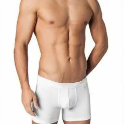 Schiesser Long Life Cotton Cyclist 145137/100 Trunk, Baumwoll-Stretch, Weiß