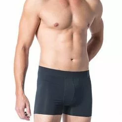 Schiesser Long Life Soft Shorts 155632/001 Trunk, Baumwoll-Stretch, Nachtblau, Blau-schwarz