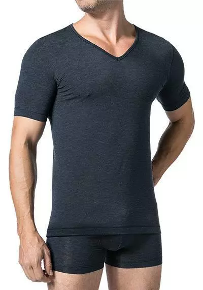 Schiesser Personal Fit Shirt 1/2 Arm 165322/804 T-Shirt, Viskose-Stretch, Dunkelblau meliert, Nachtblau 1 Schiesser Personal Fit Shirt 1/2 Arm 165322/804 T-Shirt, Viskose-Stretch, Dunkelblau meliert, Nachtblau