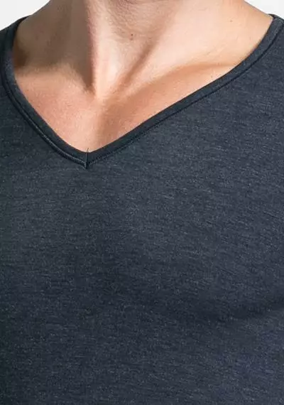 Schiesser Personal Fit Shirt 1/2 Arm 165322/804 T-Shirt, Viskose-Stretch, Dunkelblau meliert, Nachtblau 2 Schiesser Personal Fit Shirt 1/2 Arm 165322/804 T-Shirt, Viskose-Stretch, Dunkelblau meliert, Nachtblau – Bild 2