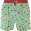 MC ALSON Boxer-Shorts 4165/grün-rot Boxershorts, Baumwolle, Grün-rot gemustert