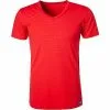 bruno banani V-Shirt Check Line 2.0 2206-2165/1070 T-Shirt, Mikrofaser, Rot
