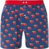 MC ALSON Boxer-Shorts 4229/blau-rot Boxershorts, Baumwolle, Blau-rot gemustert