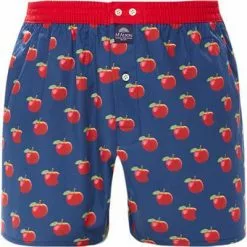 MC ALSON Boxer-Shorts 4229/blau-rot Boxershorts, Baumwolle, Blau-rot gemustert