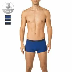 EMPORIO ARMANI Trunks 3er Pack 111357/0A715/70735 Baumwoll-Stretch, Blau-navy