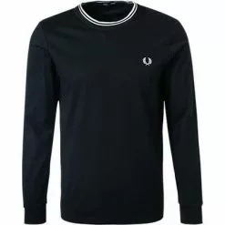 Fred Perry T-Shirt M9602/102 Longsleeve, Baumwolle, Schwarz