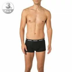 HUGO Trunks 3er Pack 50435463/001 Baumwolle, Schwarz , Schwarz