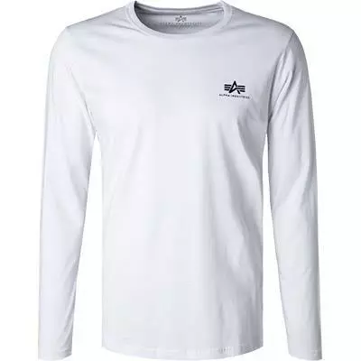 ALPHA INDUSTRIES Longsleeve Small Logo 198517/09 Baumwolle, Weiß 1 ALPHA INDUSTRIES Longsleeve Small Logo 198517/09 Baumwolle, Weiß
