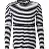 Tommy Hilfiger Longsleeve MW0MW10804/0A4 Slim Fit, Bio Baumwolle, Dunkelblau-weiß gestreift, Dunkelblau-weiß