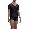 Olaf Benz RED2066 V-Neck low 108799/8000 T-Shirt, Mikrofaser, Schwarz