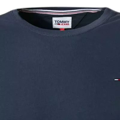 TOMMY JEANS T-Shirt DM0DM04409/002 Longsleeve, Bio Baumwolle, Dunkkelblau, Dunkelblau 3 TOMMY JEANS T-Shirt DM0DM04409/002 Longsleeve, Bio Baumwolle, Dunkkelblau, Dunkelblau – Bild 3