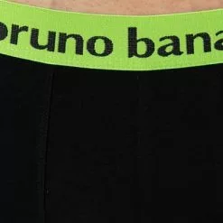 bruno banani Shorts 2er Pack Flow. 2203-1388/4220 Trunks, Baumwoll-Stretch, Leuchtgrün-schwarz, Apfelgrün-schwarz -Wäsche Verkaufsshop 360784 norm3