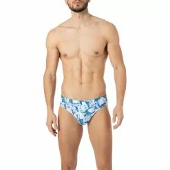 bruno banani Sportslip Ice Cubes 2203-2268/4207 Mikrofaser-Stretch, Petrol-weiß gemustert, Multicolor