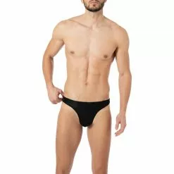 bruno banani String Frozen 2203-2269/0007 Mikrofaser, Schwarz