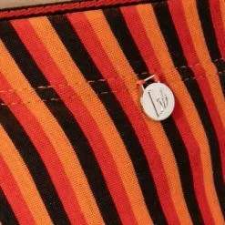 bruno banani Shorts stripes Effects 2201-2271/4209 Trunk, Baumwolle-Modal, Orange-schwarz gestreift, Orange-rot-schwarz -Wäsche Verkaufsshop 360833 norm2