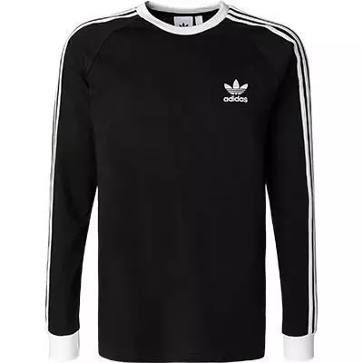 adidas ORIGINALS 3-Stripes Ls black GN3478 Longsleeve, Baumwolle, Schwarz 2 adidas ORIGINALS 3-Stripes Ls black GN3478 Longsleeve, Baumwolle, Schwarz – Bild 2