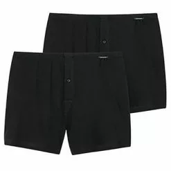 Schiesser Boxershorts 2er Pack 174002/000 Baumwolle, Schwarz -Wäsche Verkaufsshop 362238 norm4