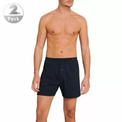 Schiesser Boxershorts 2er Pack 174002/803 Baumwolle, Royal