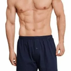 Schiesser Boxershorts 2er Pack 174002/909 Baumwolle, Dunkelblau-schwarz -Wäsche Verkaufsshop 362241 norm2