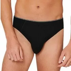 Schiesser Supermini 173807/000 Slip, Baumwoll-Stretch, Schwarz -Wäsche Verkaufsshop 362256 norm2