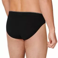 Schiesser Supermini 173807/000 Slip, Baumwoll-Stretch, Schwarz -Wäsche Verkaufsshop 362256 norm3