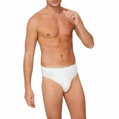 Schiesser Supermini 173807/100 Slip, Baumwoll-Stretch, Weiß