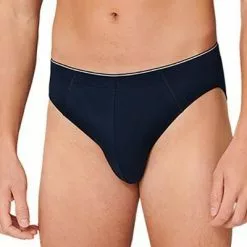 Schiesser Supermini 173807/803 Slip, Baumwoll-Stretch, Dunkelblau -Wäsche Verkaufsshop 362259 norm2