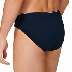 Schiesser Supermini 173807/803 Slip, Baumwoll-Stretch, Dunkelblau -Wäsche Verkaufsshop 362259 norm3
