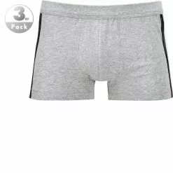 Schiesser Shorts 3er Pack 173816/202 Trunks, Baumwoll-Stretch, Grau meliert, Grau
