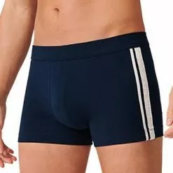 Schiesser Shorts 3er Pack 173816/904 Trunks, Baumwoll-Stretch, Schwarz-blau, Multicolor -Wäsche Verkaufsshop 362281 norm2