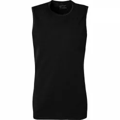 Schiesser Tank Top 2er Pack 173980/000 Tanktops, Baumwoll-Stretch, Schwarz